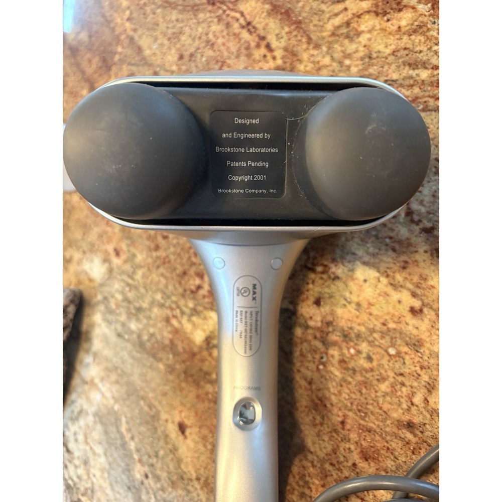 Brookstone Max BST-007 Dual Node 5 Speed 3 Programs Full Body Percussion Massage